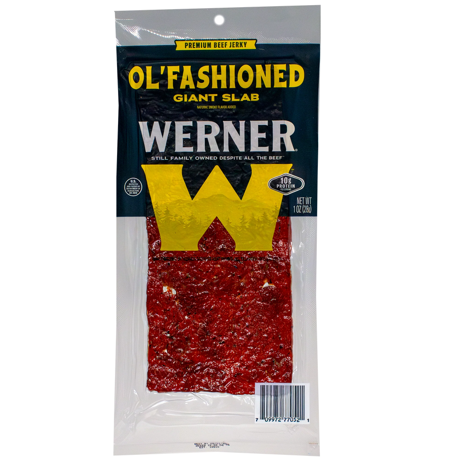 Werner - Giant Slab Beef Jerky - Ol' Fashioned - 15 Count