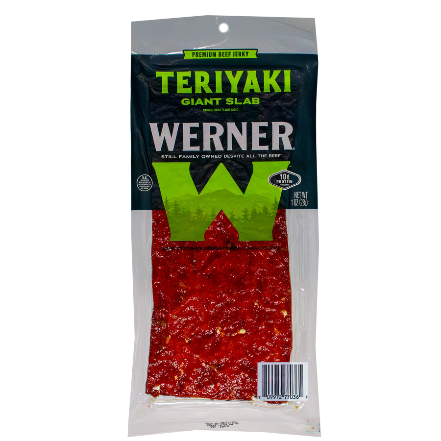 Werner - Giant Slab Beef Jerky - Teriyaki - 15 Count