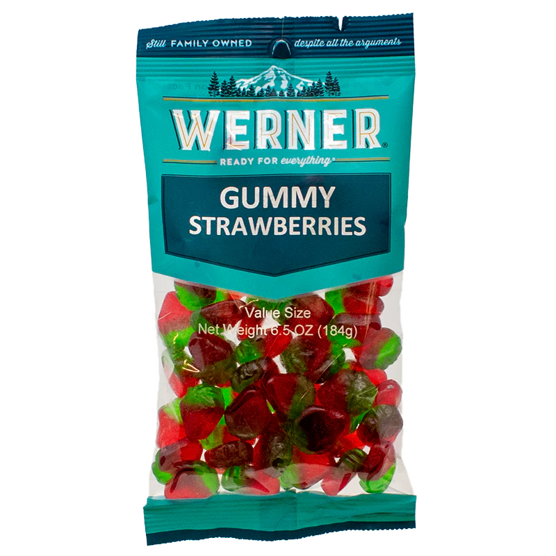 6 Snack Bags - Gummy Strawberries