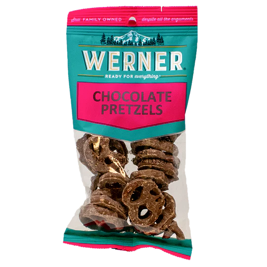 6 Snack Bags - Pretzels - Chocolate Covered