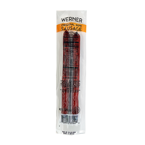 Individually Wrapped - Twin Beef Sticks - Original Mini Sausage - 18 Count