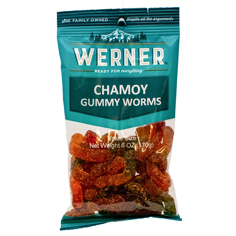 6 Snack Bags - Chamoy Gummy Worms