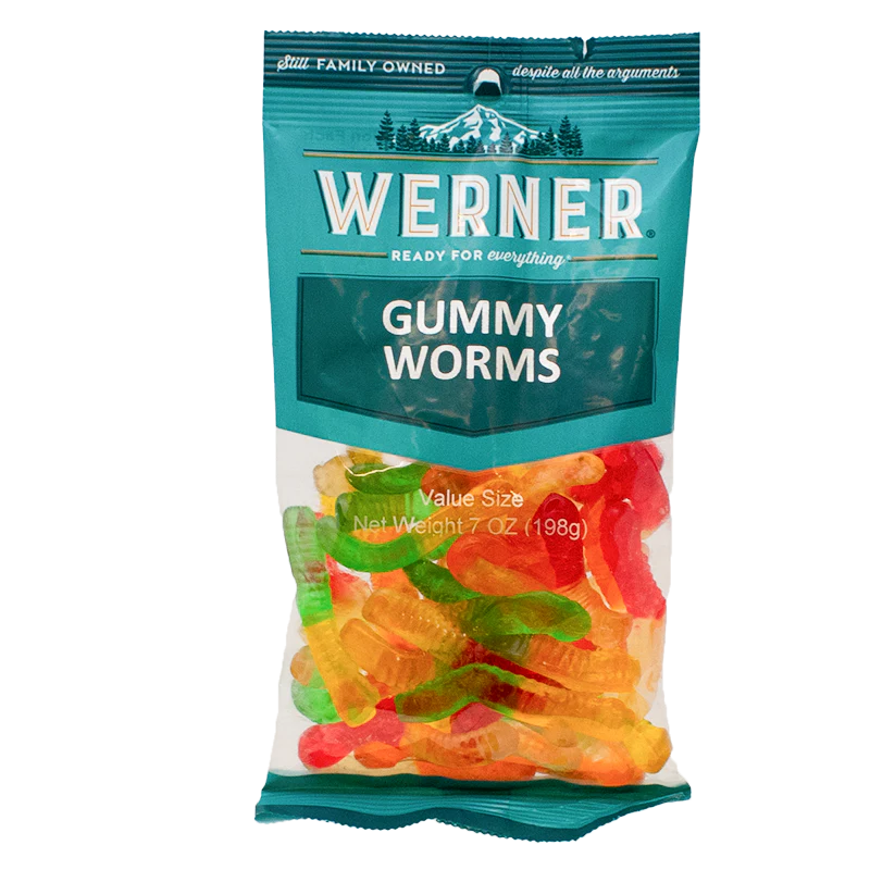 6 Snack Bags - Gummy Worms