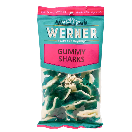 6 Snack Bags - Gummy Sharks