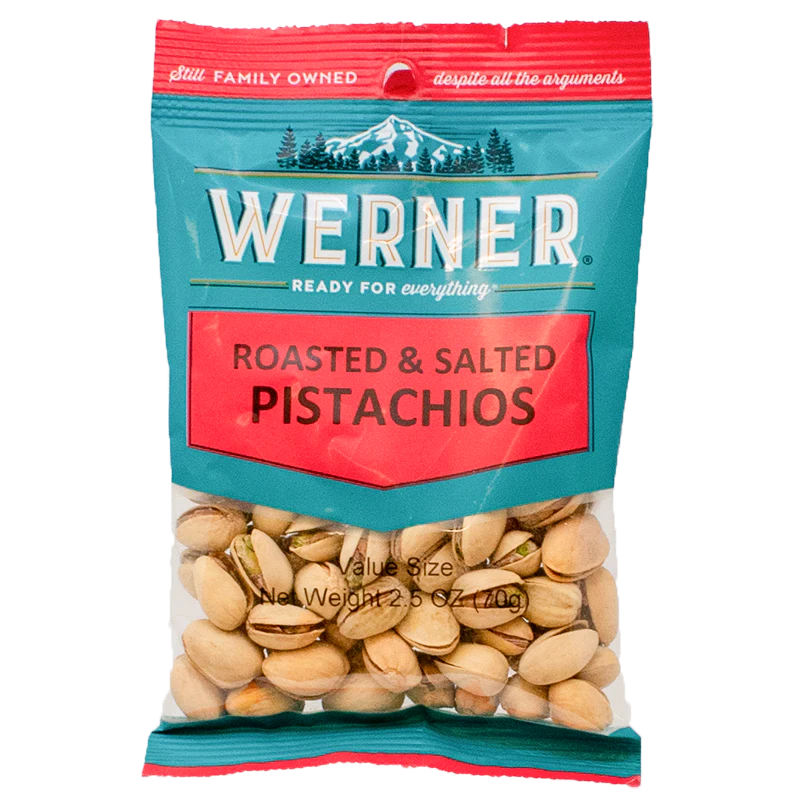 6 Snack Bags - Pistachios - Roasted Salted